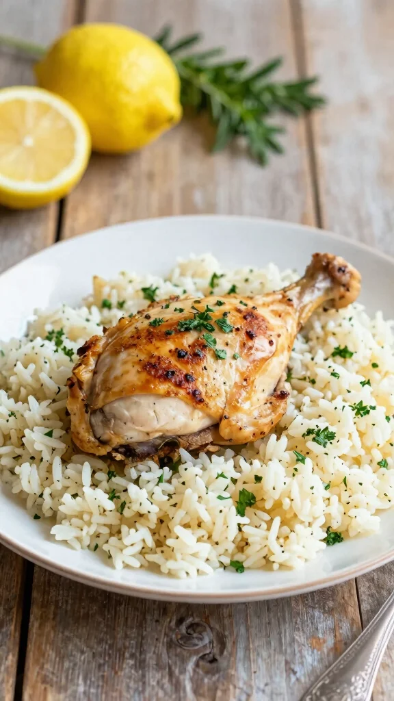 15 Healthy Recipes Dinner Ideas for Busy Nights - 4. One-Pot Lemon Herb Chicken and Rice 1