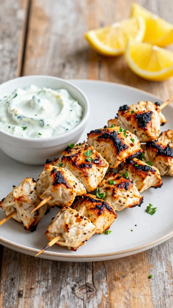 15 Healthy Recipes Dinner Ideas for Busy Nights - 6. Greek Chicken Souvlaki Skewers 1