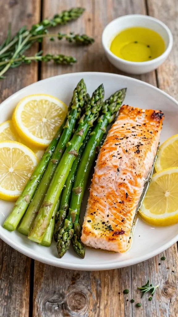 15 Healthy Recipes Dinner Ideas for Busy Nights - 8. Easy Baked Salmon with Asparagus 1