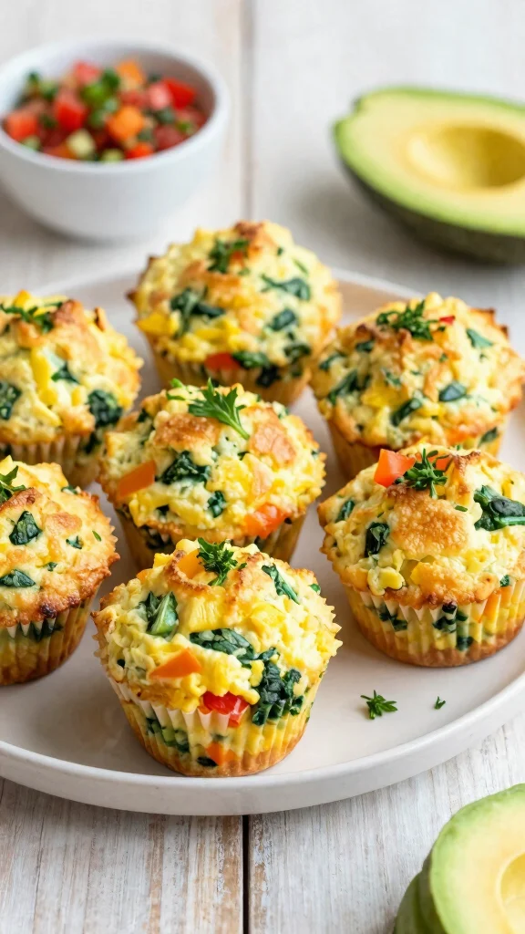 15 Healthy Work Lunch Ideas You Can Pack Fast - 10. Egg & Spinach Muffins 1