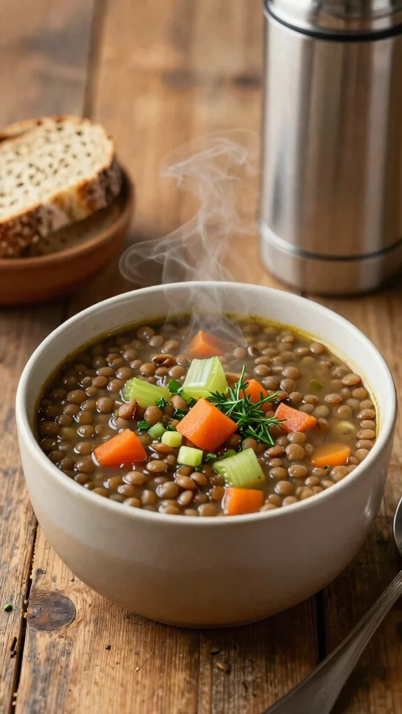 15 Healthy Work Lunch Ideas You Can Pack Fast - 11. Lentil Soup to Go 1