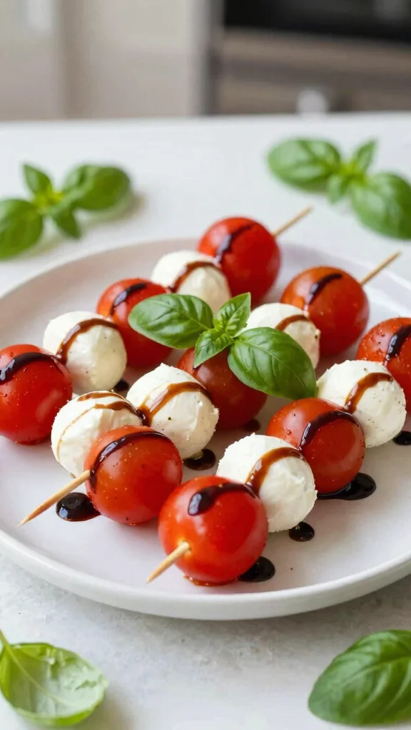 15 Healthy Work Lunch Ideas You Can Pack Fast - 12. Caprese Salad Skewers 1