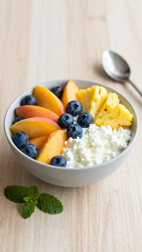 15 Healthy Work Lunch Ideas You Can Pack Fast - 13. Cottage Cheese and Fruit Bowl 1
