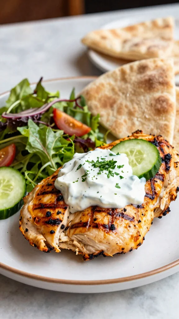 15 Heart Healthy Dinner Recipes for Better Living - 11. Grilled Chicken with Tzatziki 1