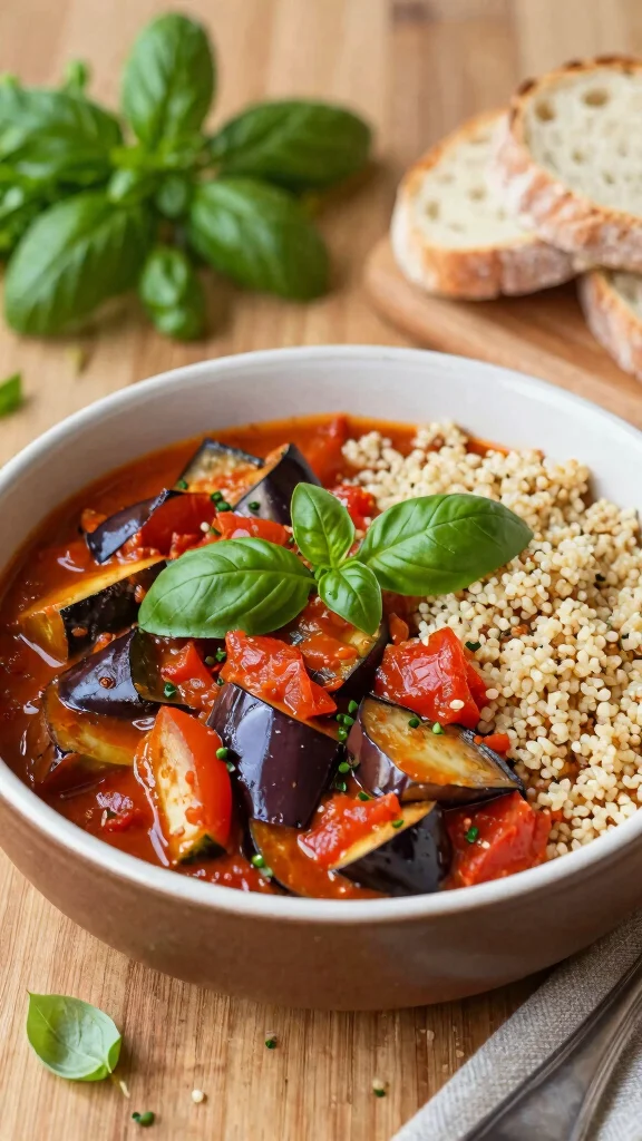 15 Heart Healthy Dinner Recipes for Better Living - 14. Eggplant and Tomato Stew 1