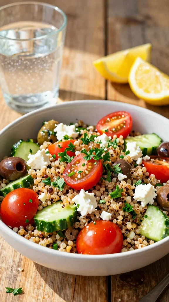 15 Heart Healthy Dinner Recipes for Better Living - 2. Mediterranean Quinoa Salad 1