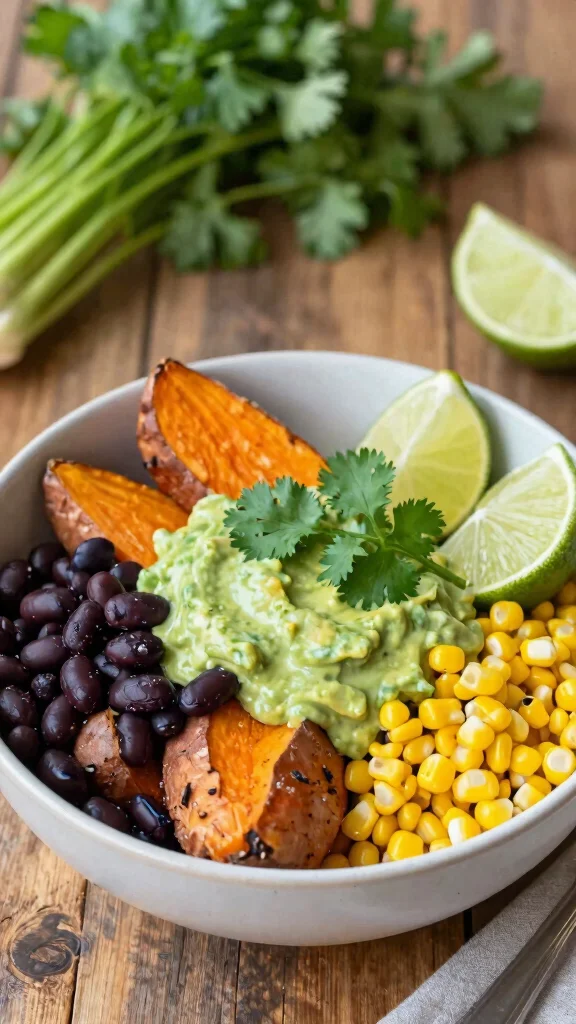 15 Quick Healthy Lunch Ideas Under 30 Minutes - 4. Sweet Potato and Black Bean Bowl 1