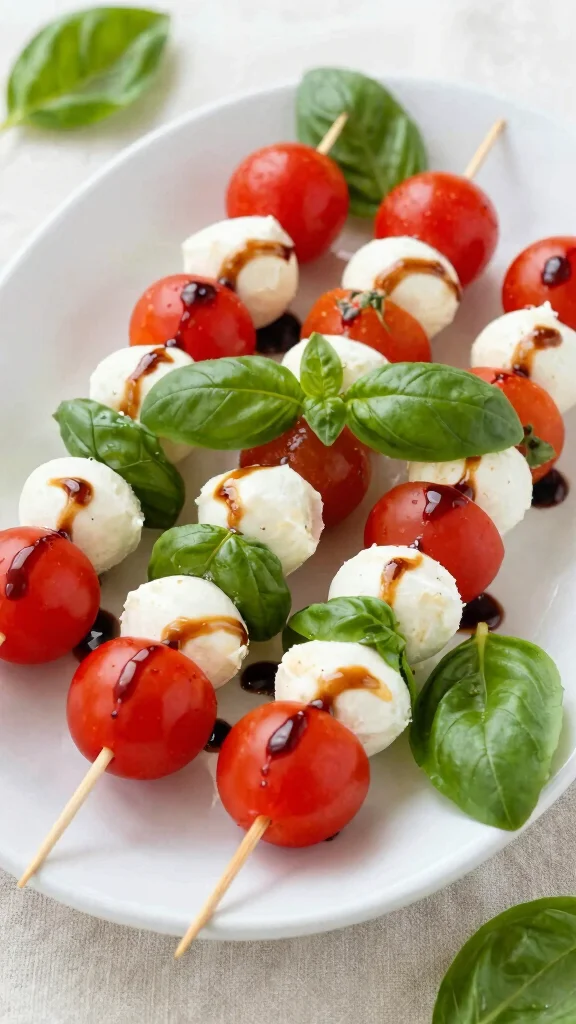 15 Quick Healthy Lunch Ideas Under 30 Minutes - 6. Caprese Salad Skewers 1
