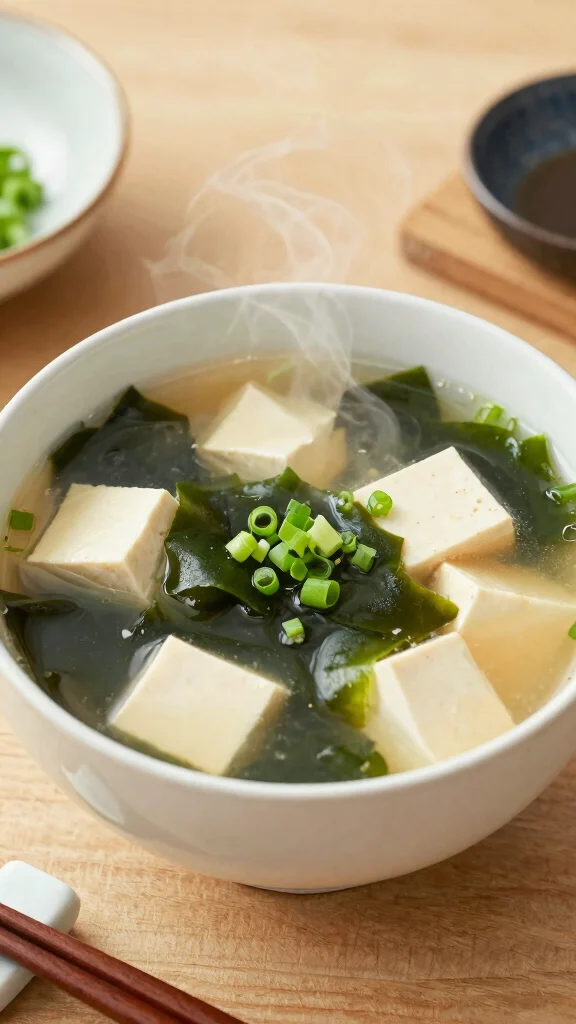 15 Recipes for Dinner Healthy and Satisfying - 10. Miso Soup with Tofu and Seaweed 1