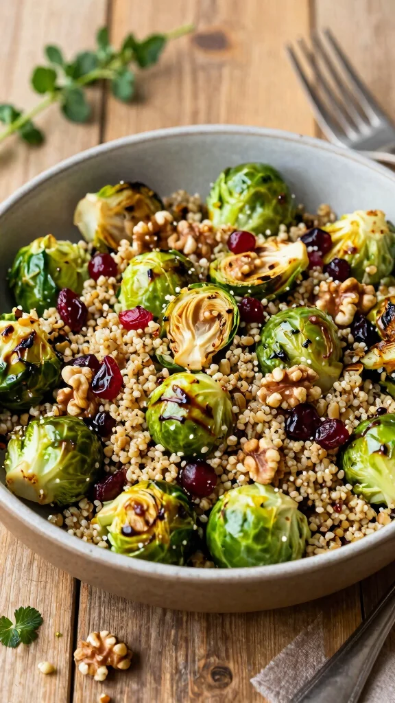 15 Recipes for Dinner Healthy and Satisfying - 11. Brussels Sprouts and Quinoa Salad 1