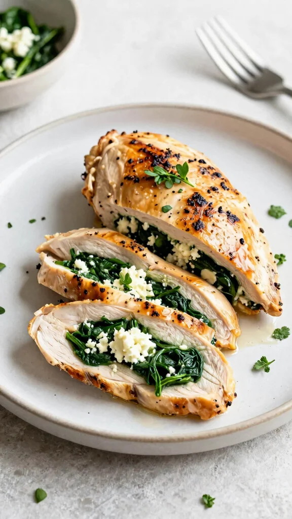 15 Recipes for Dinner Healthy and Satisfying - 13. Spinach and Feta Stuffed Chicken Breast 1
