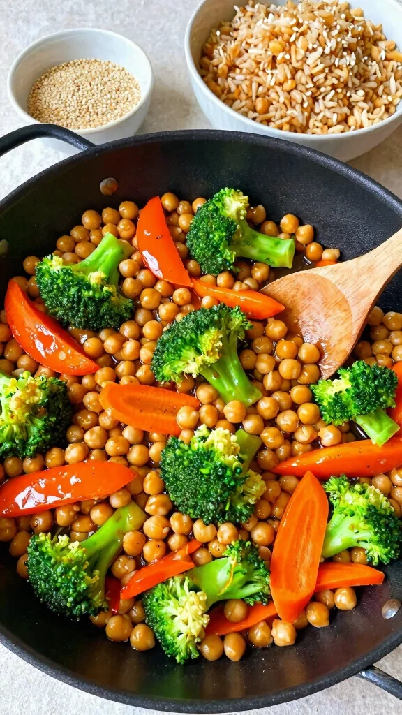 15 Recipes for Dinner Healthy and Satisfying - 2. Chickpea Stir-Fry 1