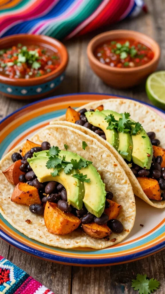 15 Recipes for Dinner Healthy and Satisfying - 3. Sweet Potato and Black Bean Tacos 1