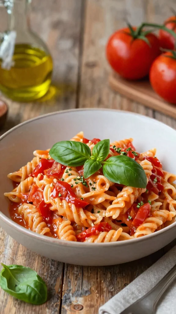 15 Recipes for Dinner Healthy and Satisfying - 4. Creamy Tomato Basil Pasta 1