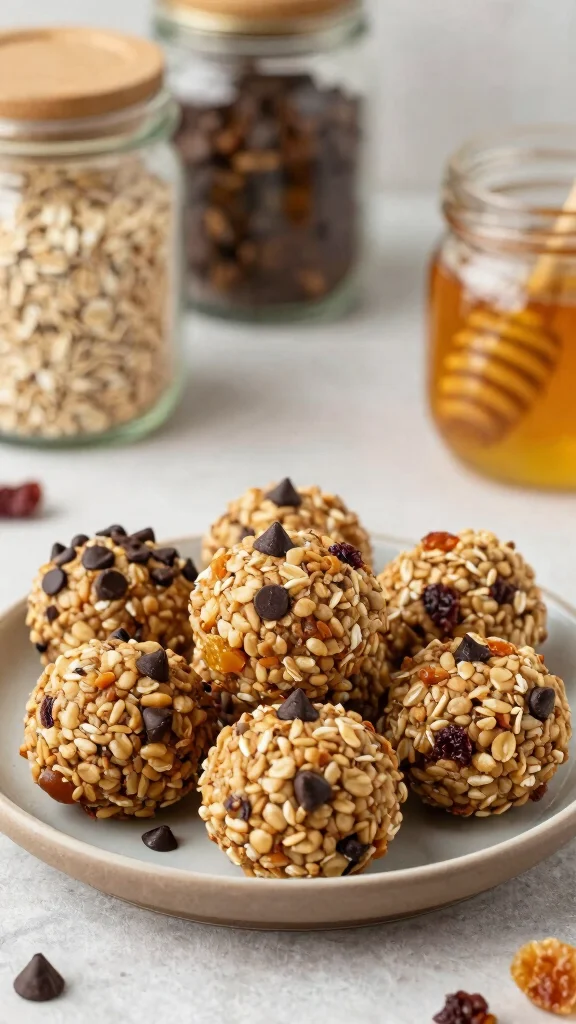 15 School Lunch Ideas Healthy & Kid-Friendly - 9. Oatmeal Energy Bites 1
