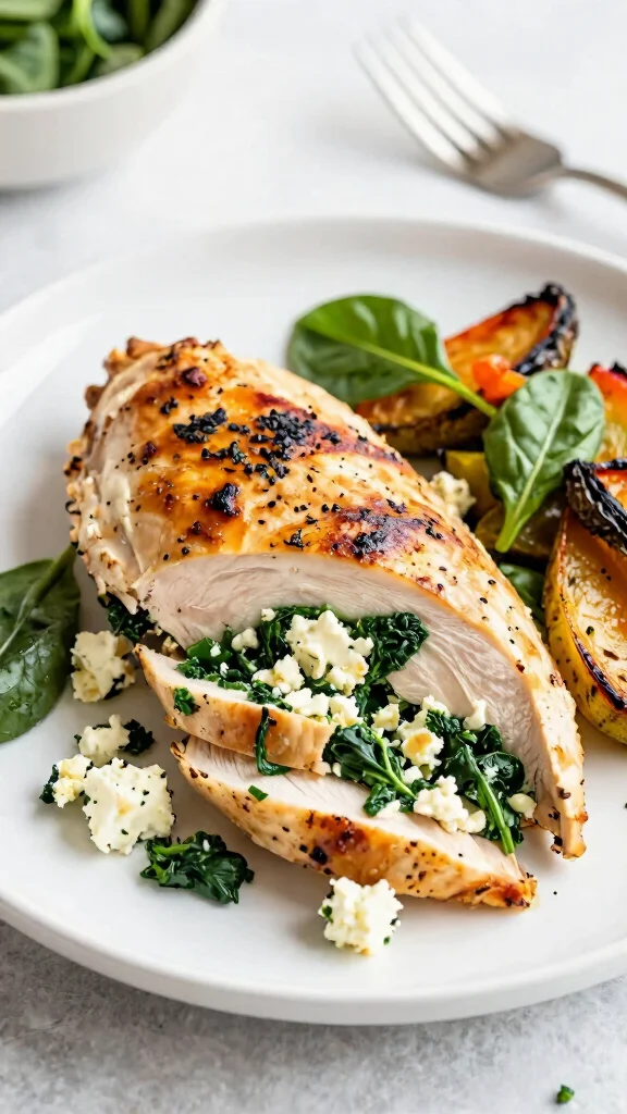 16 Easy Dinner Recipes Healthy and Quick to Make - 14. Spinach and Feta Stuffed Chicken Breast 1
