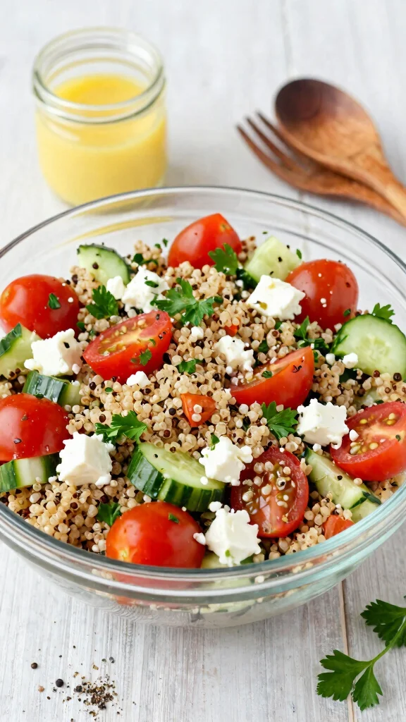 16 Easy Dinner Recipes Healthy and Quick to Make - 3. Mediterranean Quinoa Salad 1