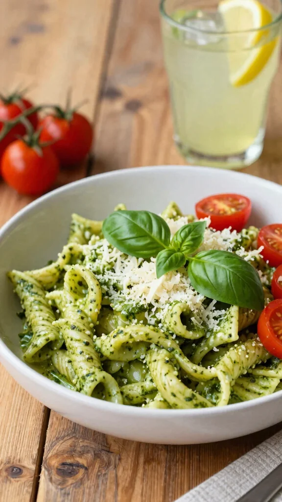 16 Easy Healthy Dinner Recipes for Family Meals - 5. Creamy Pesto Pasta 1