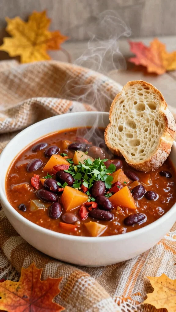 16 Fall Healthy Dinner Recipes Warm & Comforting - 12. Vegetable and Bean Chili 1