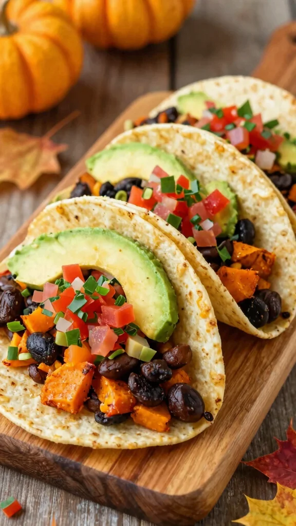 16 Fall Healthy Dinner Recipes Warm & Comforting - 3. Sweet Potato & Black Bean Tacos 1