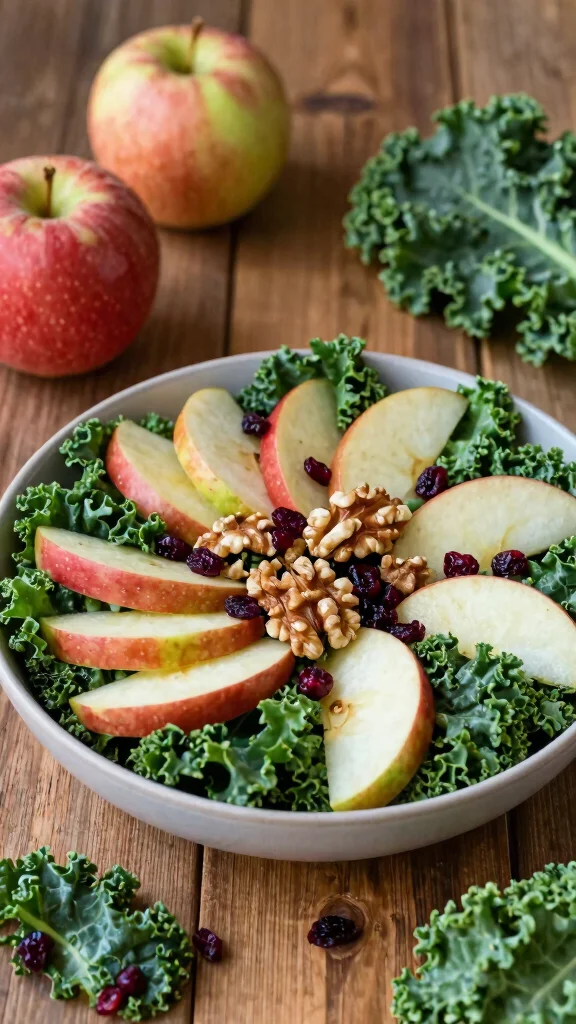 16 Fall Healthy Dinner Recipes Warm & Comforting - 8. Apple and Kale Salad 1