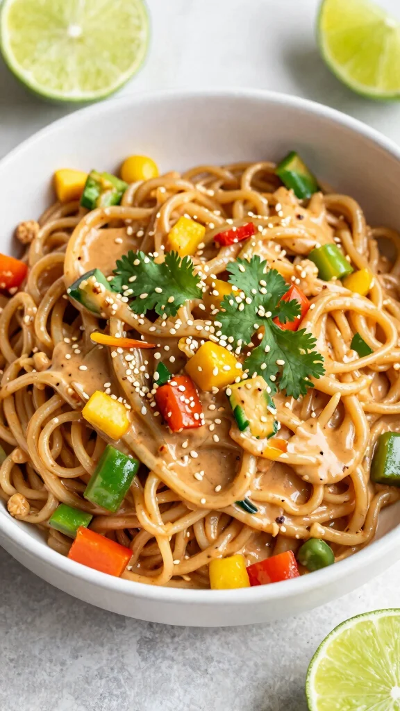 16 Healthy Dinner Recipes Easy for Weeknights - 14. Thai Peanut Noodles 1
