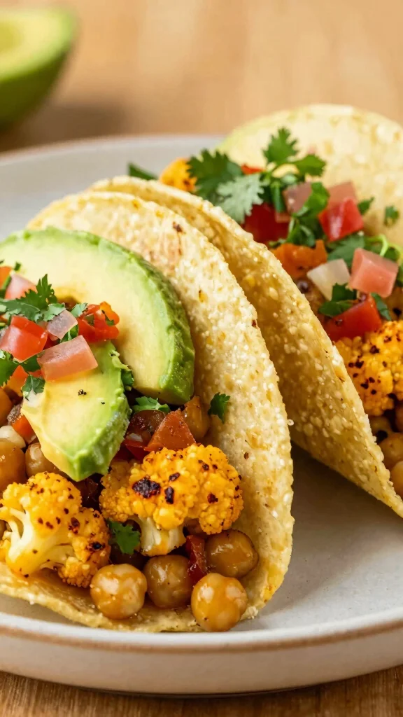 16 Healthy Dinner Recipes Easy for Weeknights - 15. Cauliflower & Chickpea Tacos 1