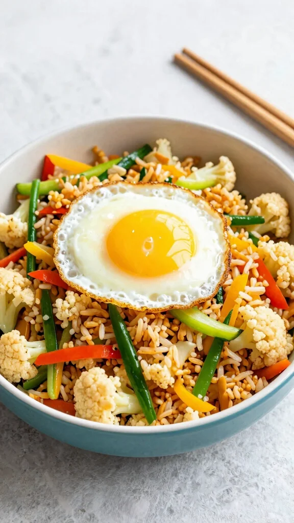 16 Healthy Dinner Recipes Easy for Weeknights - 5. Cauliflower Rice Stir-Fry 1
