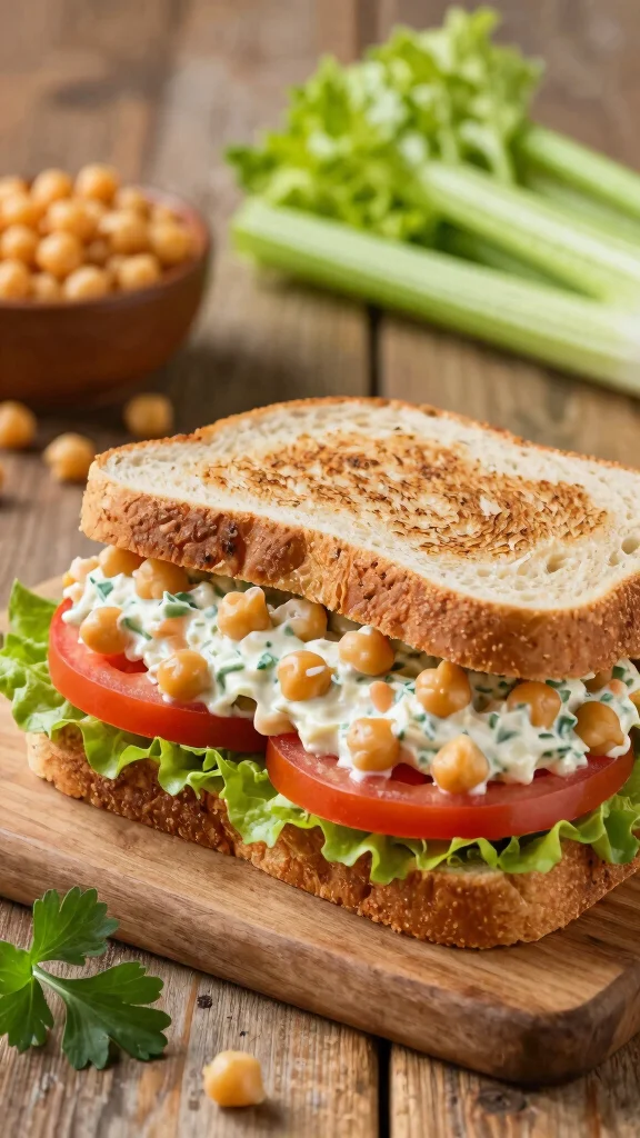 16 Healthy Lunch Options for Work or Home - 10. Chickpea Salad Sandwich 1