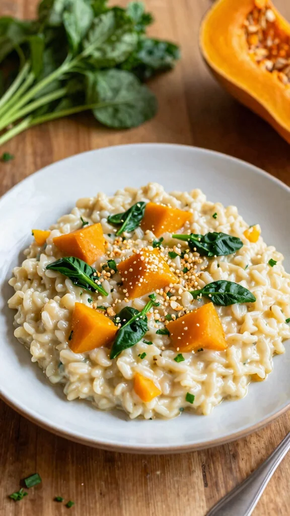 16 Healthy Lunch Options for Work or Home - 14. Butternut Squash & Spinach Risotto 1