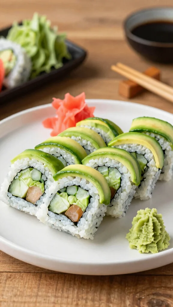 16 Healthy Lunch Options for Work or Home - 16. Cucumber & Avocado Sushi 1