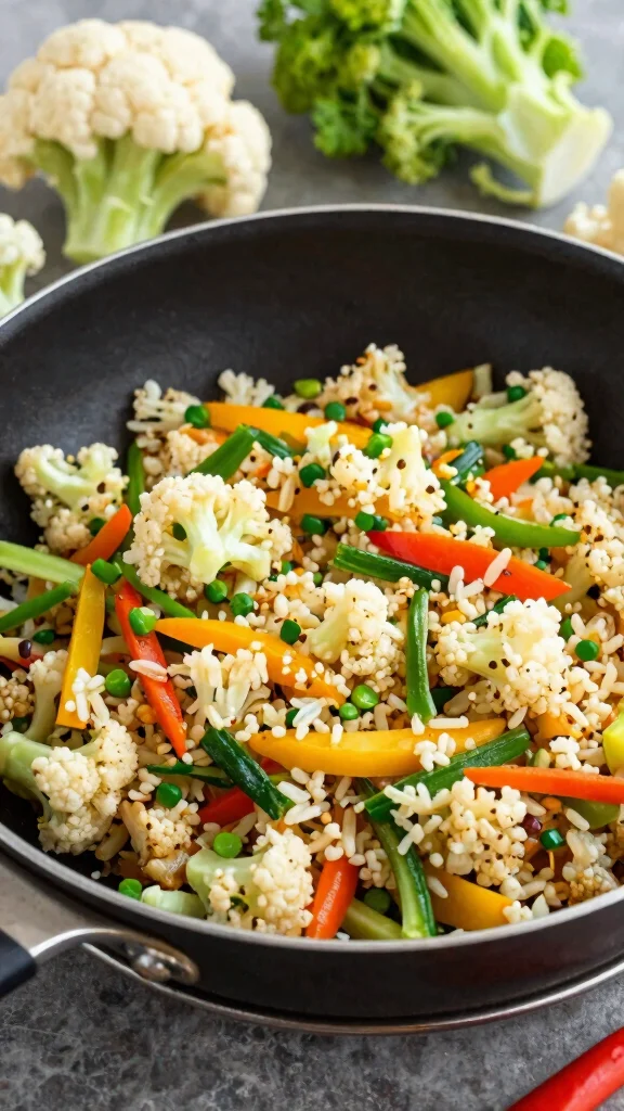 16 Healthy Lunch Options for Work or Home - 9. Cauliflower Rice Stir-Fry 1
