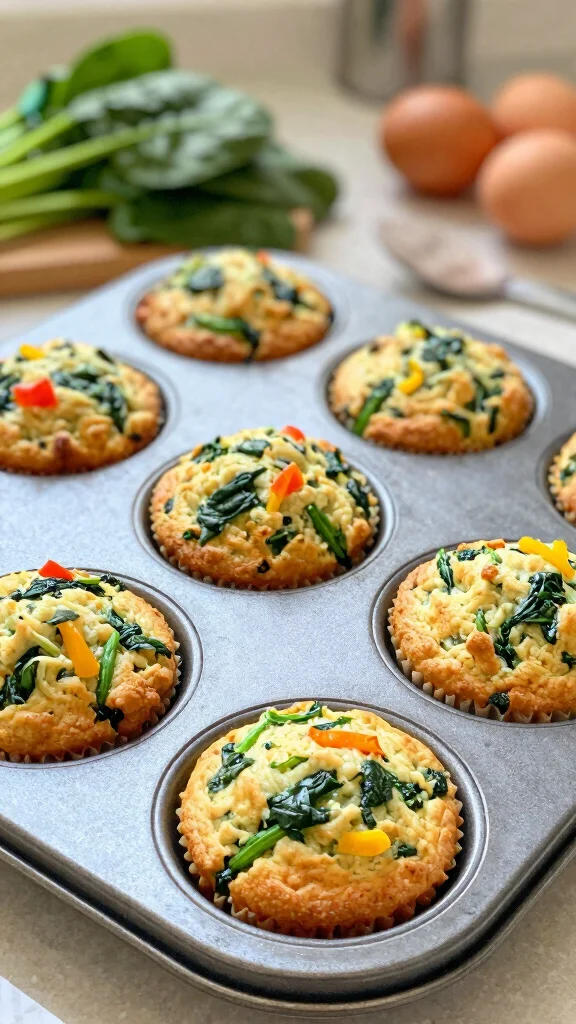 16 Healthy Lunch Prep Ideas for Simple Planning - 6. Egg and Spinach Muffins 1