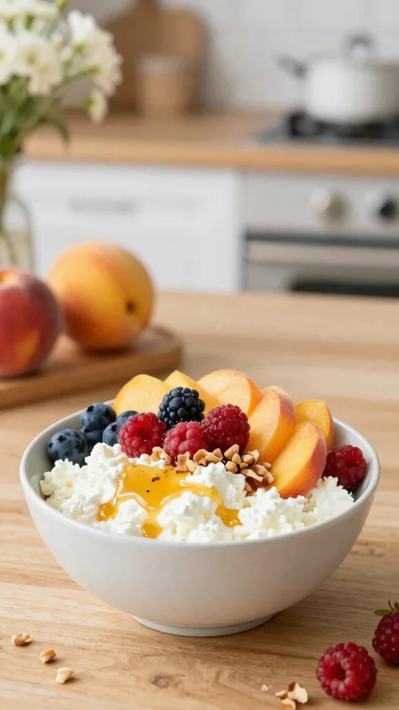16 Healthy School Lunch Ideas for Busy Parents - 15. Cottage Cheese and Fruit Bowl 1