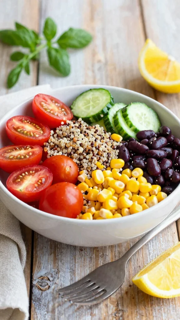 16 Healthy School Lunch Ideas for Busy Parents - 2. Quinoa Salad Bowl 1