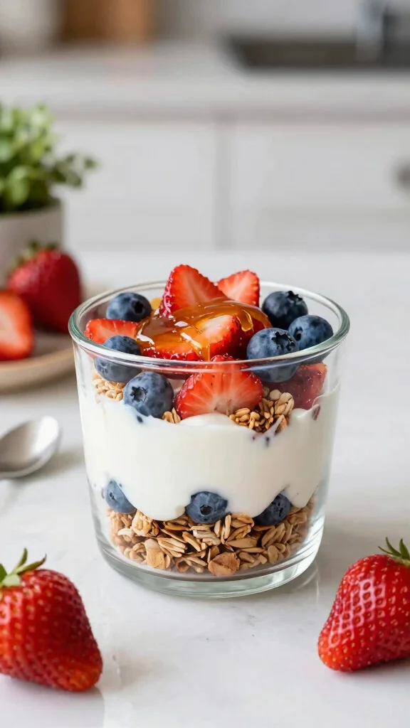 16 Healthy School Lunch Ideas for Busy Parents - 4. Fruit and Yogurt Parfaits 1