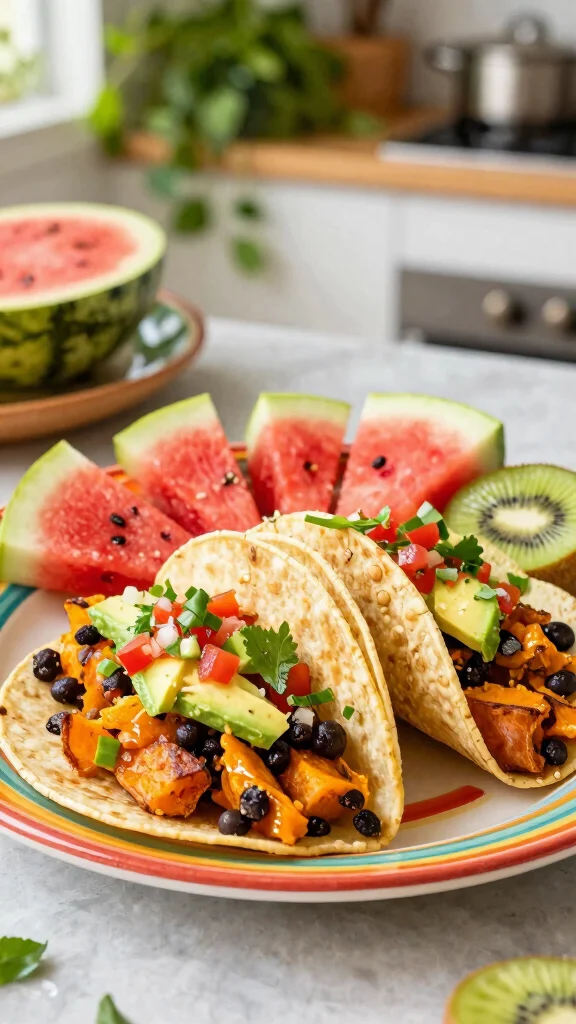 16 Healthy School Lunch Ideas for Busy Parents - 9. Sweet Potato and Black Bean Tacos 1