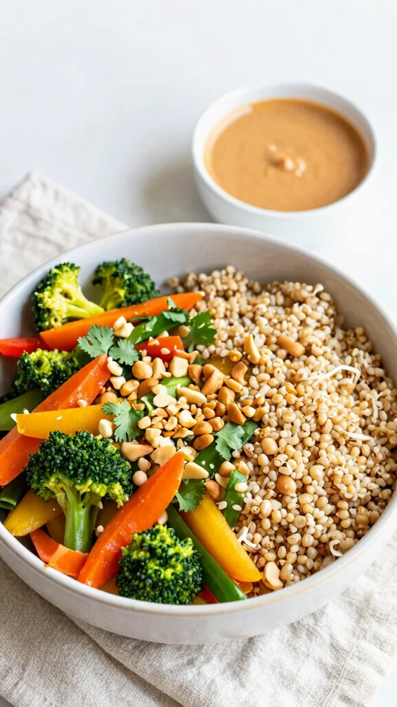 16 Lunch Recipes Healthy & Satisfying - 12. Thai Peanut Quinoa Bowls 1