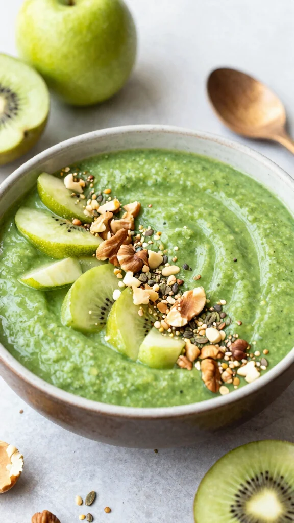 16 Lunch Recipes Healthy & Satisfying - 14. Green Smoothie Bowl 1