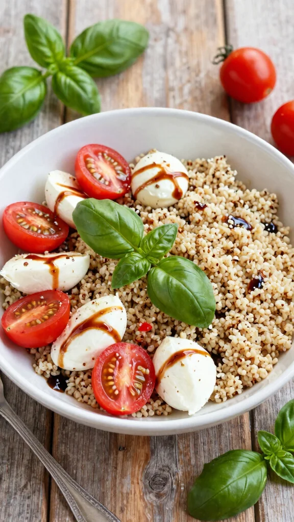 16 Quick Lunch Recipes Healthy & Delicious - 4. Caprese Quinoa Bowls 1