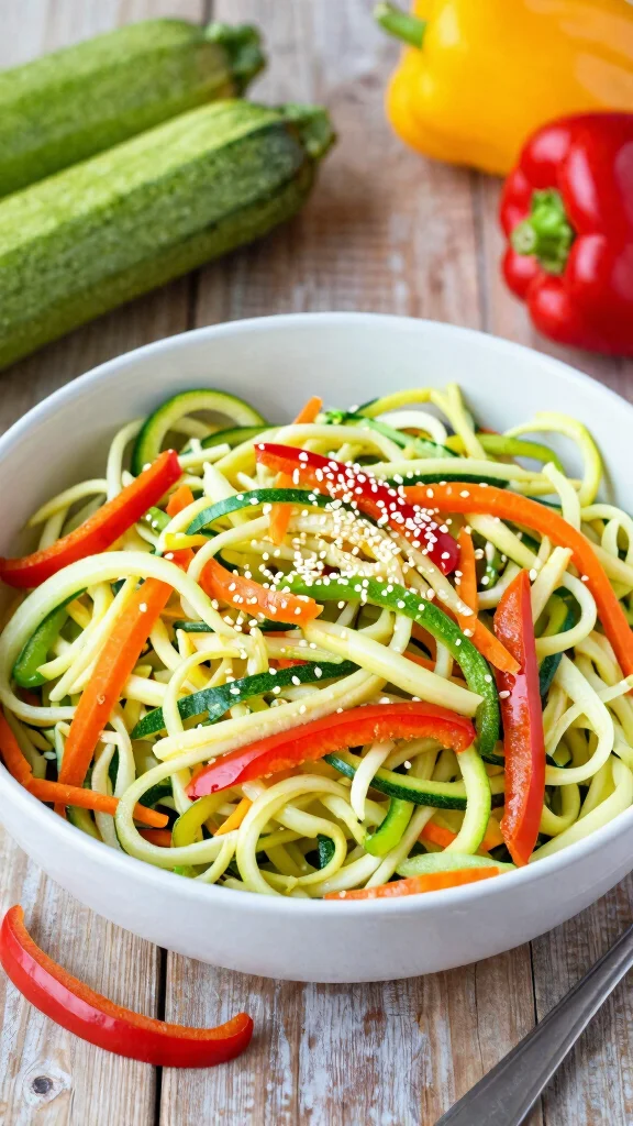 16 Quick Lunch Recipes Healthy & Delicious - 5. Zucchini Noodle Stir-Fry 1