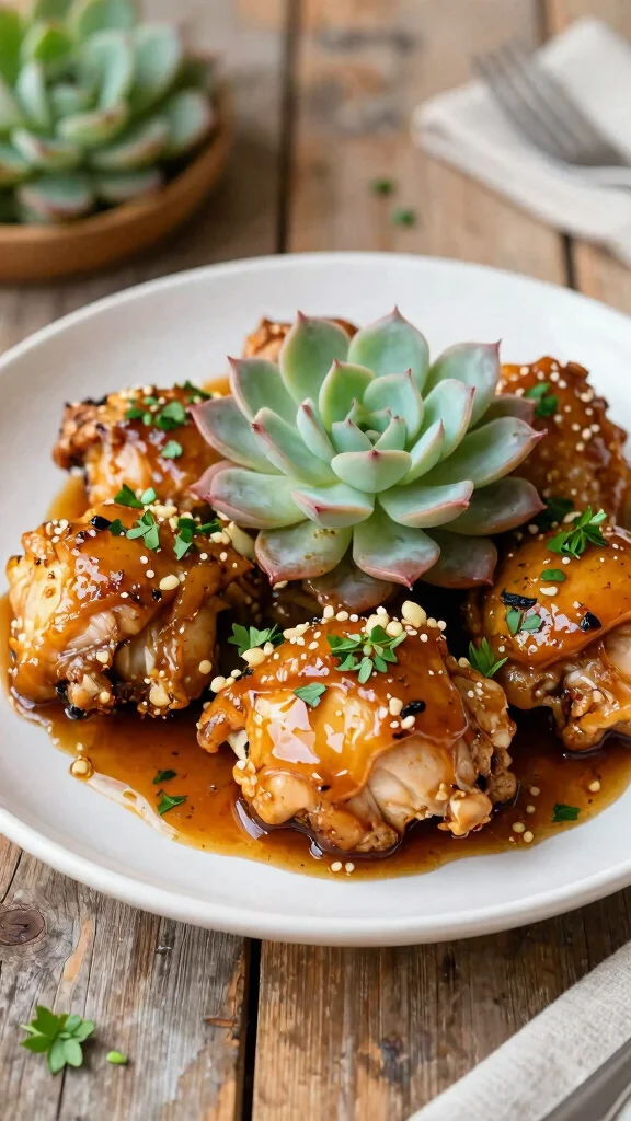 16 Quick and Easy Dinner Recipes Healthy & Delicious - 15. Honey Garlic Chicken Thighs 1