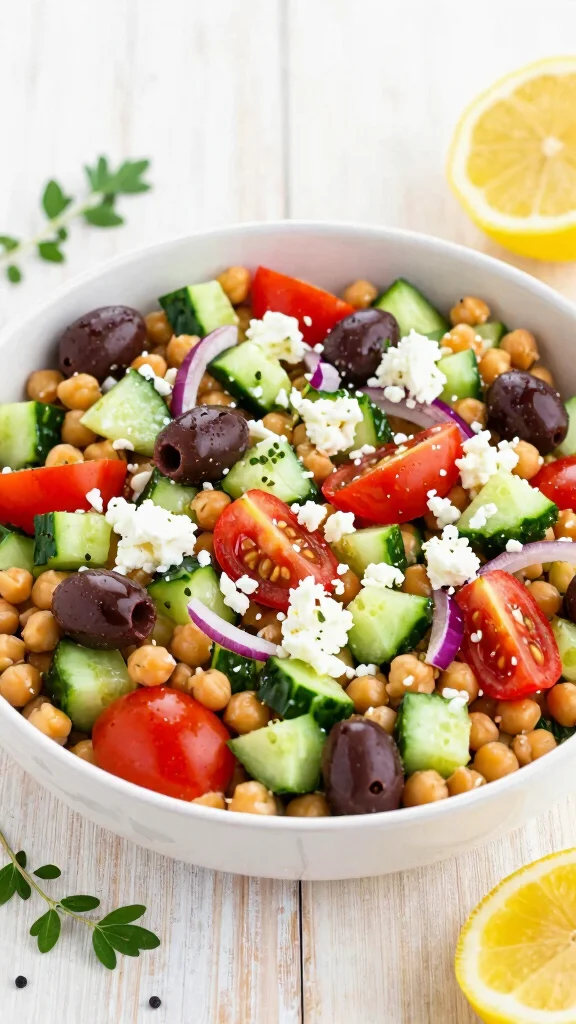 16 Quick and Easy Dinner Recipes Healthy & Delicious - 6. Mediterranean Chickpea Salad 1