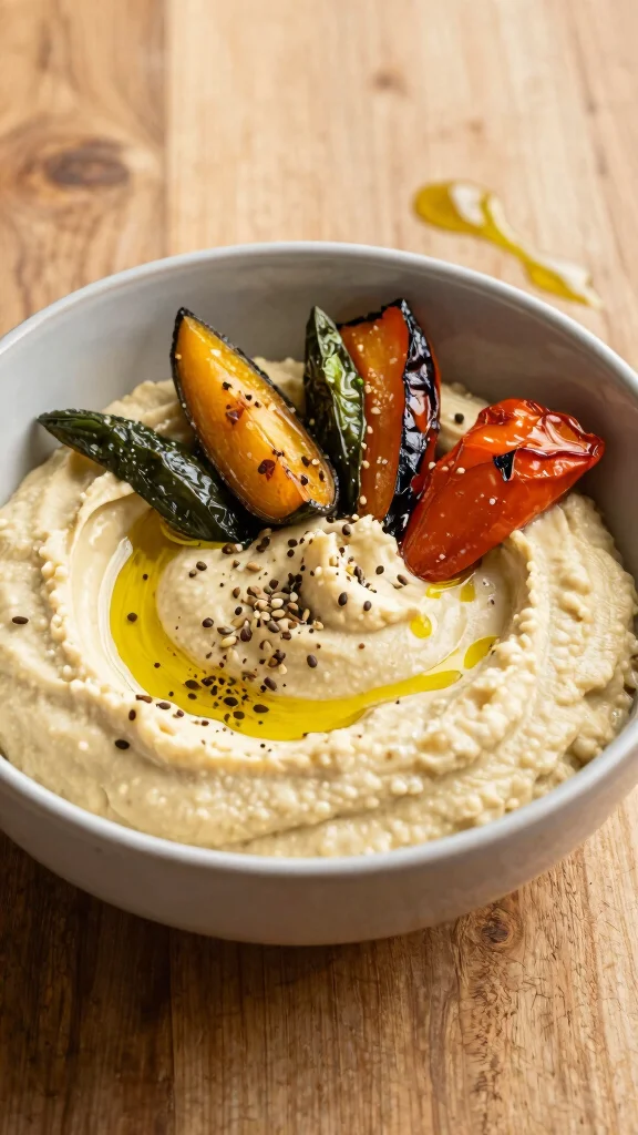 17 Easy Healthy Lunch Ideas for Work You'll Love - 13. Roasted Vegetable and Hummus Bowl 1