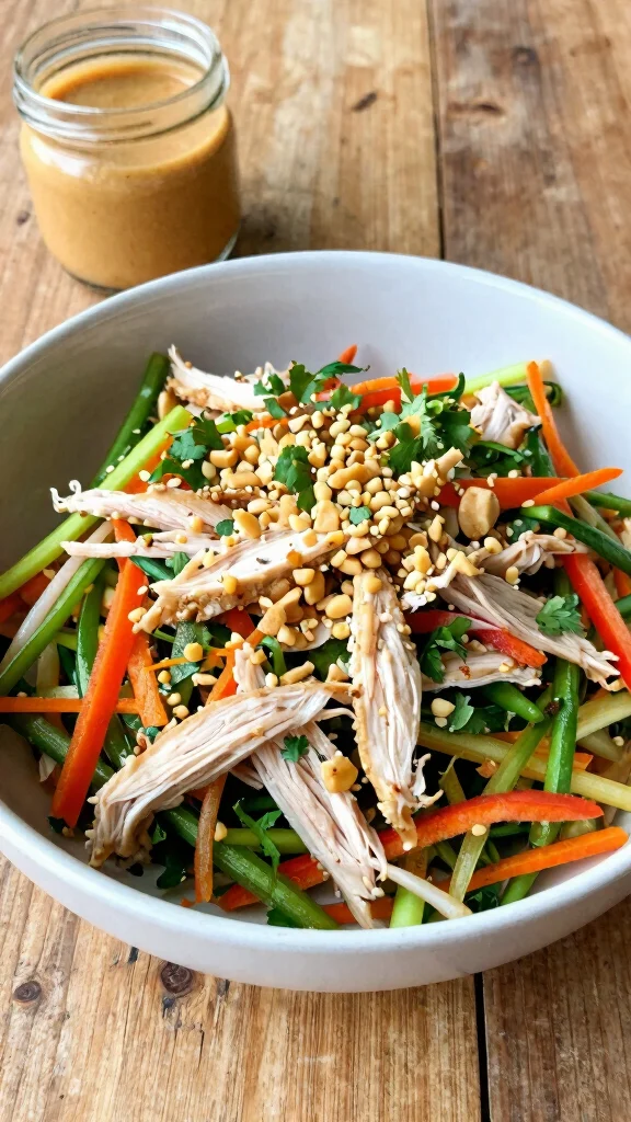 17 Easy Healthy Lunch Ideas for Work You'll Love - 14. Thai Peanut Chicken Salad 1