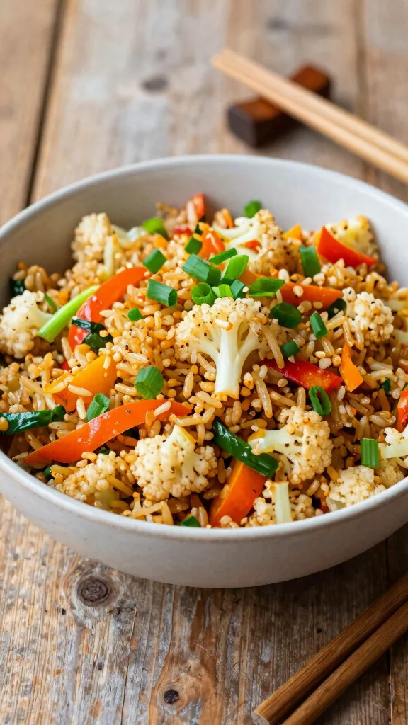17 Easy Healthy Lunch Ideas for Work You'll Love - 15. Cauliflower Fried Rice 1