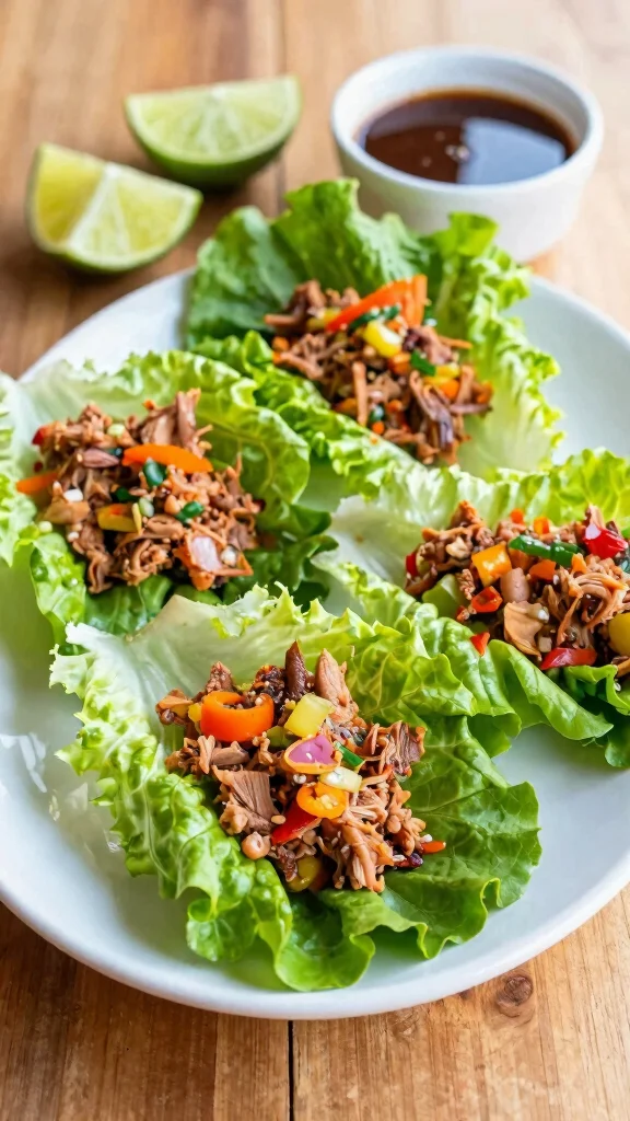 17 Easy Healthy Lunch Ideas for Work You'll Love - 16. Spicy Tuna Salad Lettuce Wraps 1