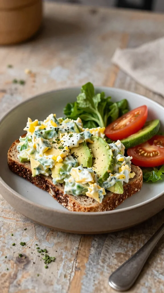 17 Easy Healthy Lunch Ideas for Work You'll Love - 17. Egg Salad with Avocado 1