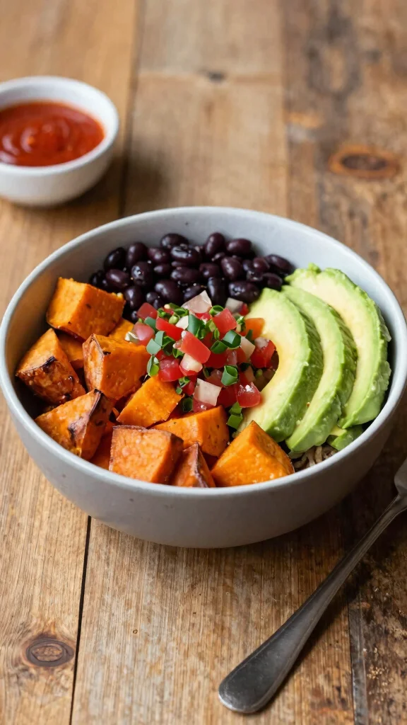 17 Easy Healthy Lunch Ideas for Work You'll Love - 3. Sweet Potato and Black Bean Burrito Bowls 1