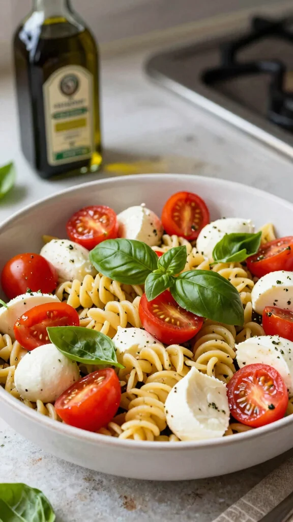 17 Easy Healthy Lunch Ideas for Work You'll Love - 4. Caprese Pasta Salad 1